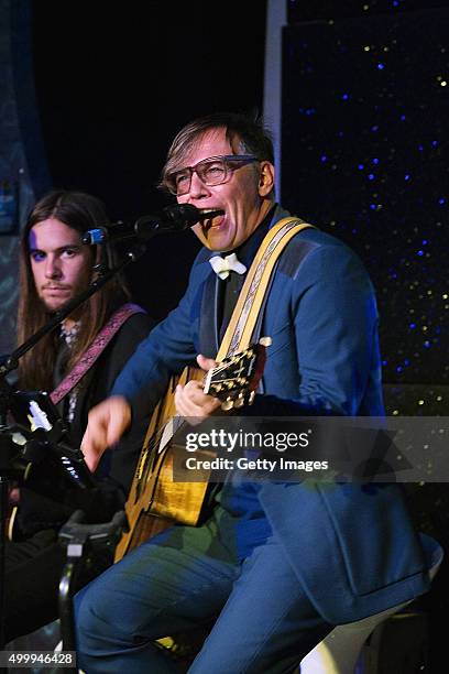 Ilya Lagutenko of Mumiy Troll performs at the Eastern Seasons' Gala Dinner at Madame Tussauds on November 30 2015, in London, England.