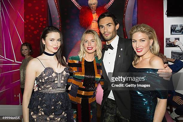 Emma Miller,guest, Mark-Francis Vandelli and Hofit Golan attend Eastern Seasons' Gala Dinner at Madame Tussauds on November 30 2015, in London,...