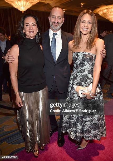 Co-chairs Joi Horowitz, Jimmy Horowitz and honoree Jessica Alba attend the March Of Dimes Celebration Of Babies Luncheon honoring Jessica Alba at the...