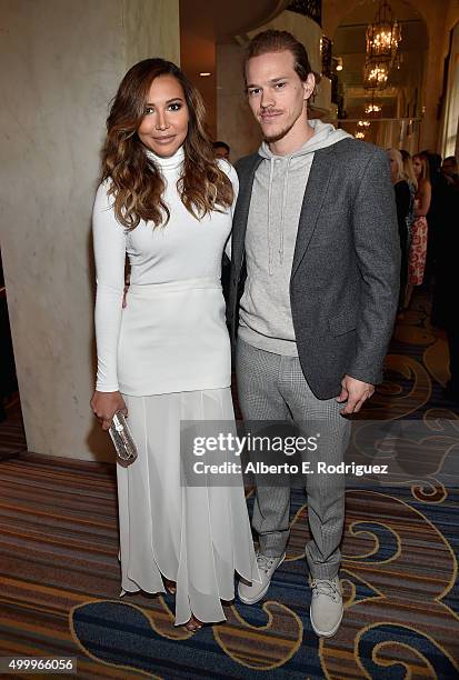 Actors Naya Rivera and Ryan Dorsey attend the March Of Dimes Celebration Of Babies Luncheon honoring Jessica Alba at the Beverly Wilshire Four...