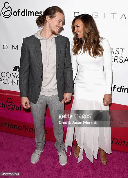 Actors Ryan Dorsey and Naya Rivera attend the March Of Dimes Celebration Of Babies Luncheon honoring Jessica Alba at the Beverly Wilshire Four...