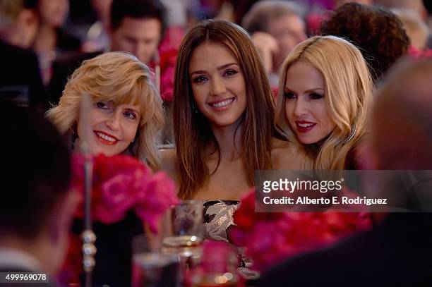 Cathy Alba, Grace Kelly Award recipient Jessica Alba and fashion designer Rachel Zoe attend the March Of Dimes Celebration Of Babies Luncheon...