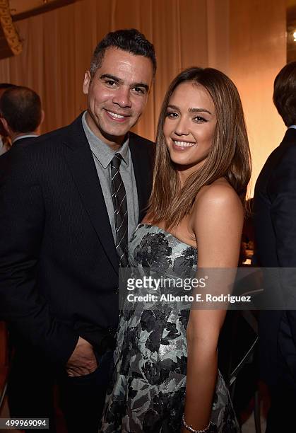 Film producer Cash Warren and Grace Kelly Award recipient Jessica Alba attend the March Of Dimes Celebration Of Babies Luncheon honoring Jessica Alba...