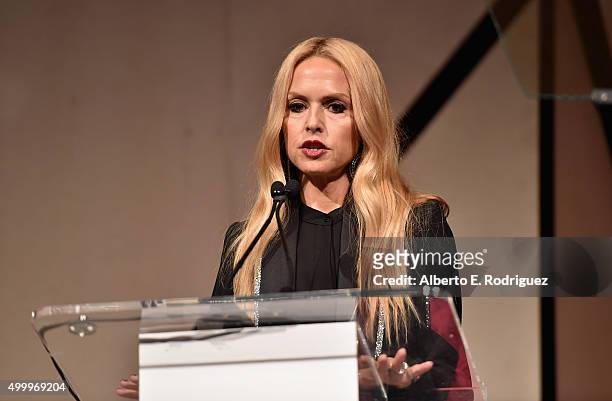 Fashion designer Rachel Zoe speaks onstage at the March Of Dimes Celebration Of Babies Luncheon honoring Jessica Alba at the Beverly Wilshire Four...