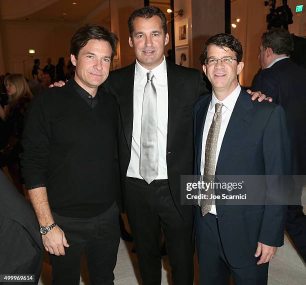 Actor Jason Bateman, producer Scott Stuber and March Of Dimes Co-Chair Wyck Godfrey attend the March Of Dimes Celebration Of Babies Luncheon honoring...