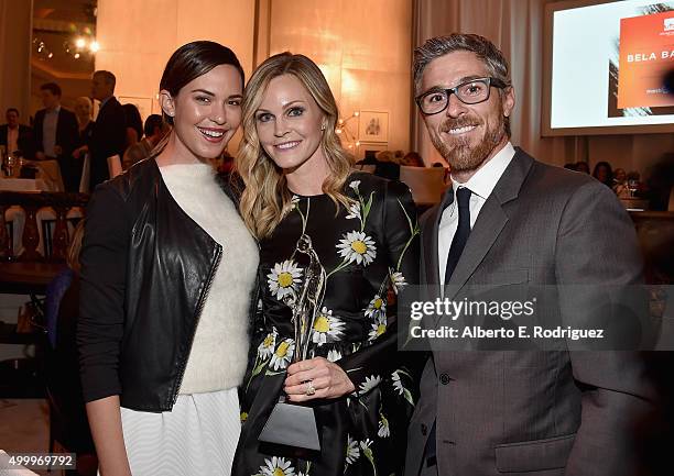 Actress Odette Annable, Honoree Dr. Michele Hakakha and Dave Annable attend the March Of Dimes Celebration Of Babies Luncheon honoring Jessica Alba...