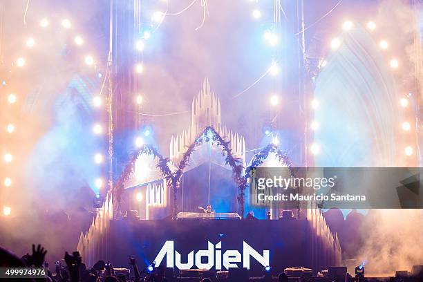 Audien performs during EDC Electric Daisy Carnival at Autodromo de Interlagos on December 04, 2015 in Sao Paulo, Brazil.