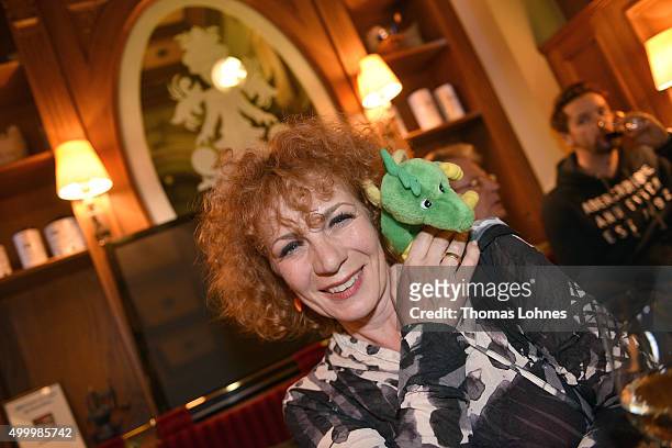 Nina Hoger poses during the after show party of the anniversary concert Rilke Projekt Live 'Dir zur Feier' at Alte Oper on December 4, 2015 in...