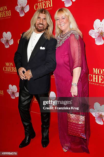 Abi Ofarim and his partner Kirsten Schmidt attend the Mon Cheri Barbara Tag 2015 at Postpalast on December 4, 2015 in Munich, Germany.