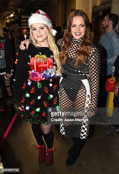 Recording artists Meghan Trainor and Tove Lo attend 102.7 KIIS FMs Jingle Ball 2015 Presented by Capital One at STAPLES CENTER on December 4, 2015...