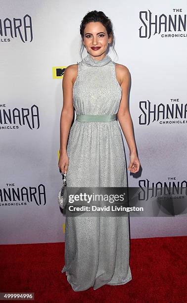 Actress Ivana Baquero attends the premiere of MTV's "The Shannara Chronicles" at iPic Theaters on December 4, 2015 in Los Angeles, California.