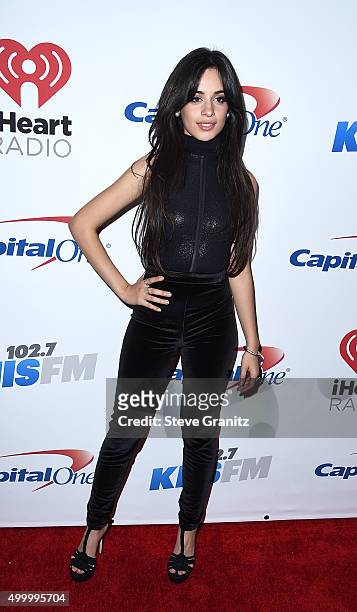 Singer Camila Cabello of Fifth Harmony attends 102.7 KIIS FMs Jingle Ball 2015 Presented by Capital One at STAPLES CENTER on December 4, 2015 in Los...