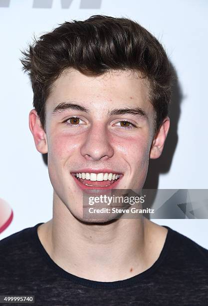 Recording artist Shawn Mendes attends 102.7 KIIS FMs Jingle Ball 2015 Presented by Capital One at STAPLES CENTER on December 4, 2015 in Los Angeles,...