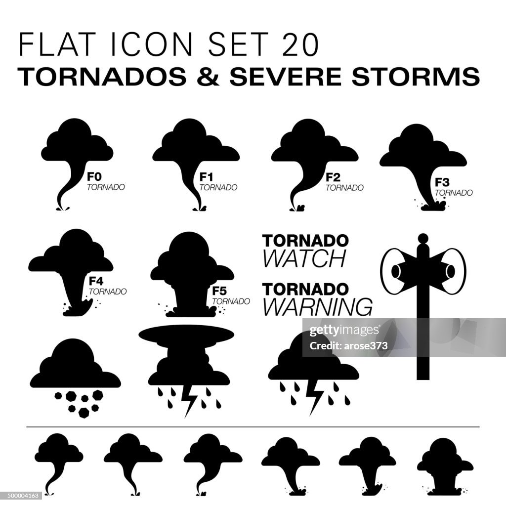 Flat20 icons- Tornados & Severe Storms
