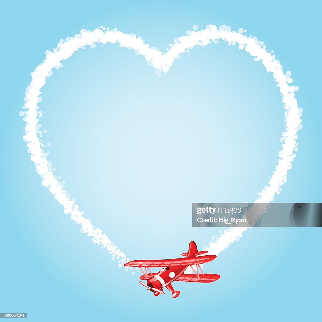 Sky writer heart