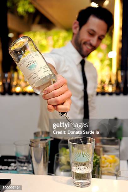 View of beverages being served during a book party in honor of "Becoming" by Cindy Crawford, hosted by Bill Guthy And Greg Renker, at Eric Buterbaugh...