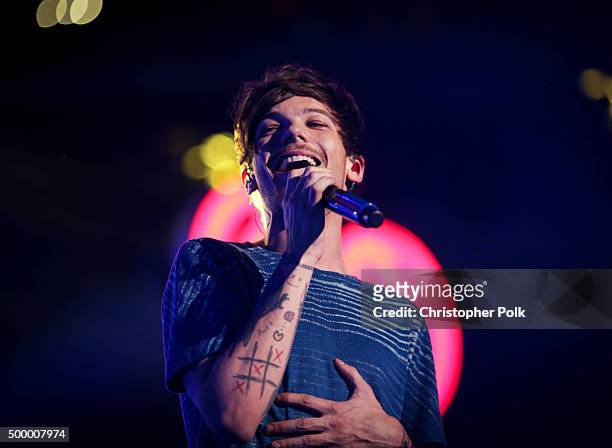 Recording artist Louis Tomlinson of music group One Direction performs onstage during 102.7 KIIS FMs Jingle Ball 2015 Presented by Capital One at...