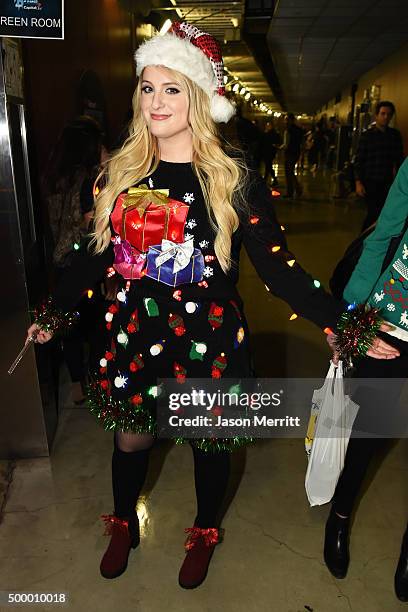 Recording artist Meghan Trainor attends 102.7 KIIS FMs Jingle Ball 2015 Presented by Capital One at STAPLES CENTER on December 4, 2015 in Los...