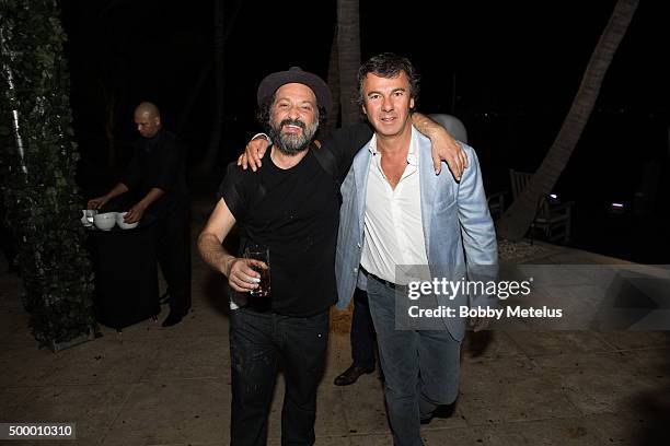 Mr. Brainwash and Ugo Colombo during Hublot & Haute Living Toast Art Basel with Private Dinner hosted by Dwyane Wade & Gabrielle Union on December 4,...