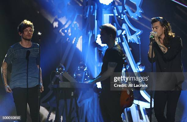 Harry Styles of One Direction performs during the KIIS FM's Jingle Ball 2015 presented by Capital One on December 4, 2015 in Los Angeles, California.