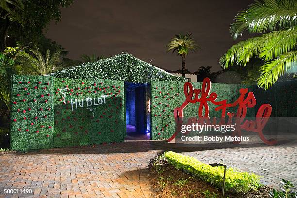 Hublot & Haute Living Toast Art Basel with Private Dinner hosted by Dwyane Wade & Gabrielle Union on December 4, 2015 in Miami Beach, Florida.