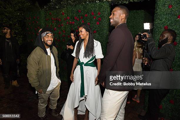 Recording Artist Omarion catches up with Gabrielle Union and Dwyane Wade at Hublot & Haute Living Toast Art Basel with Private Dinner hosted by...