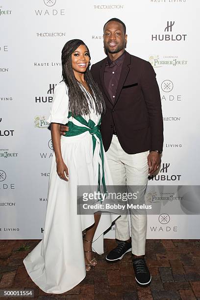 Gabrielle Union and Dwyane Wade on the Red Carpet at Hublot & Haute Living Toast Art Basel with Private Dinner hosted by Dwyane Wade & Gabrielle...