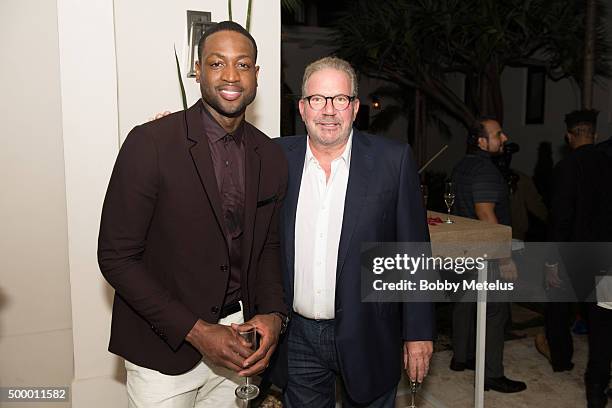 Dwyane Wade and The Collection CEO at Hublot & Haute Living Toast Art Basel with Private Dinner hosted by Dwyane Wade & Gabrielle Union on December...