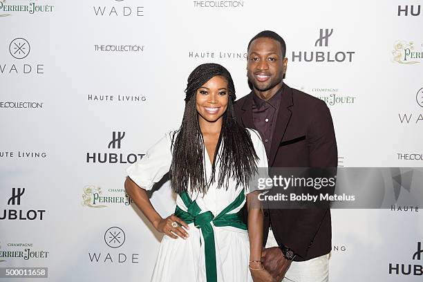 Gabrielle Union and Dwyane Wade on the Red Carpet at Hublot & Haute Living Toast Art Basel with Private Dinner hosted by Dwyane Wade & Gabrielle...