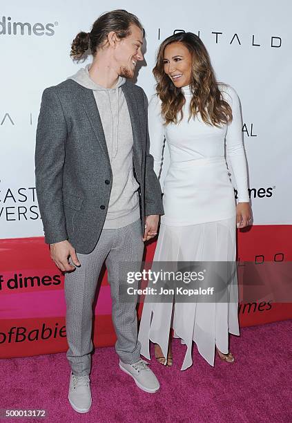 Actor Ryan Dorsey and wife actress Naya Rivera arrive at the 2015 March Of Dimes Celebration Of Babies at the Beverly Wilshire Four Seasons Hotel on...