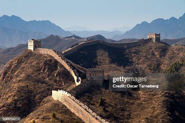 great wall of china at jinshanling - tarneberg oscar stock pictures, royalty-free photos & images