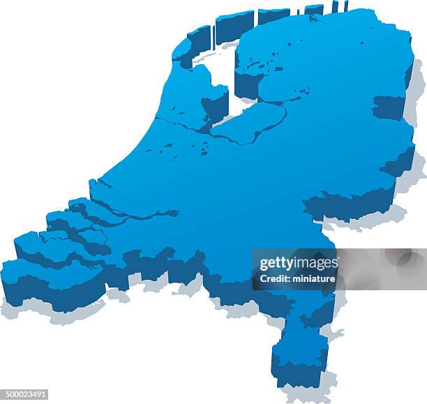 stockillustraties, clipart, cartoons en iconen met netherlands - nederland kaart