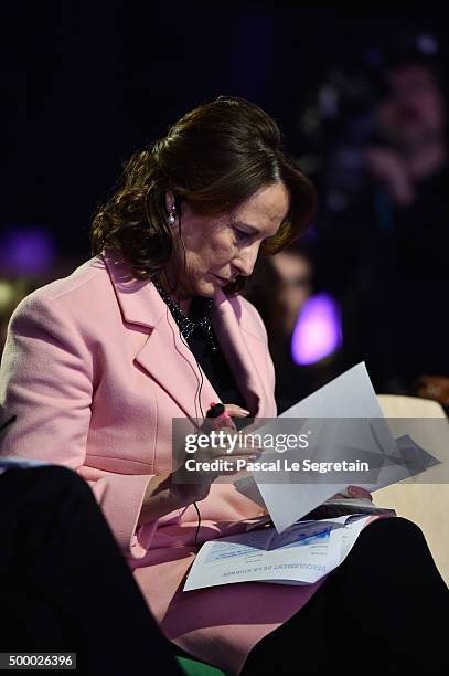 French Minister of Ecology Segolene Royal attends The 21st Session Of Conference On Climate Change on December 5, 2015 in Paris, France.