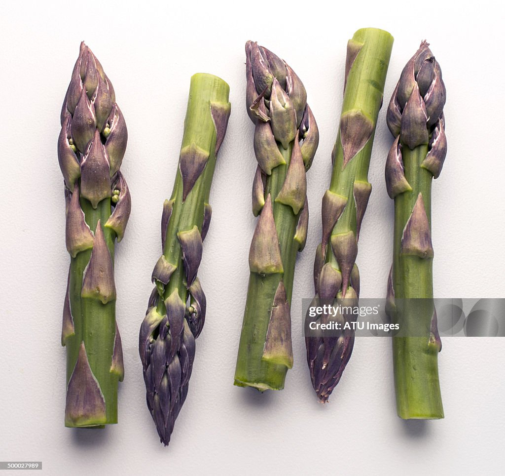 Asparagus on white