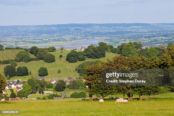 severn vale and river severn, gloucestershire - severn river stock pictures, royalty-free photos & images