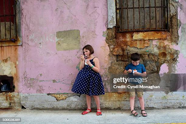 gelato in old san juan - velha san juan imagens e fotografias de stock