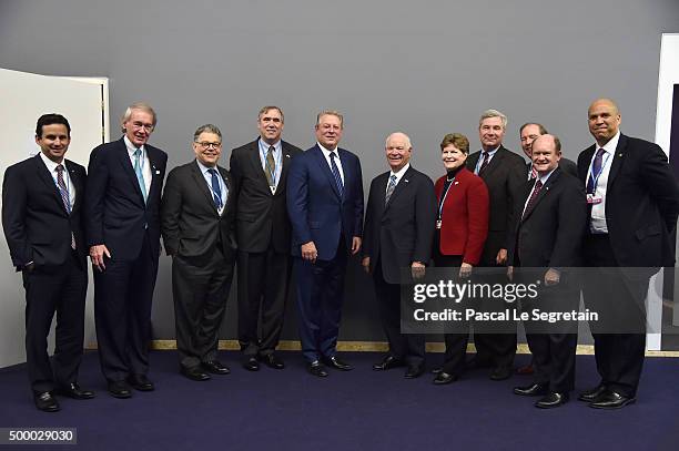 Democratic US Senators Brian Schatz, Ed Markey,Al Franken,Jeff Merkley, Vice President Al Gore, Senators Ben Cardin,Jeanne Shaheen,Sheldon...