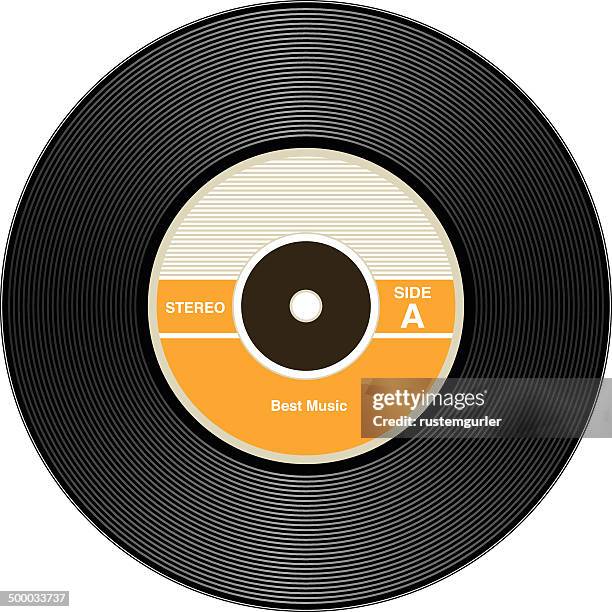 ilustrações, clipart, desenhos animados e ícones de vintage vinil registros - disco áudio analógico