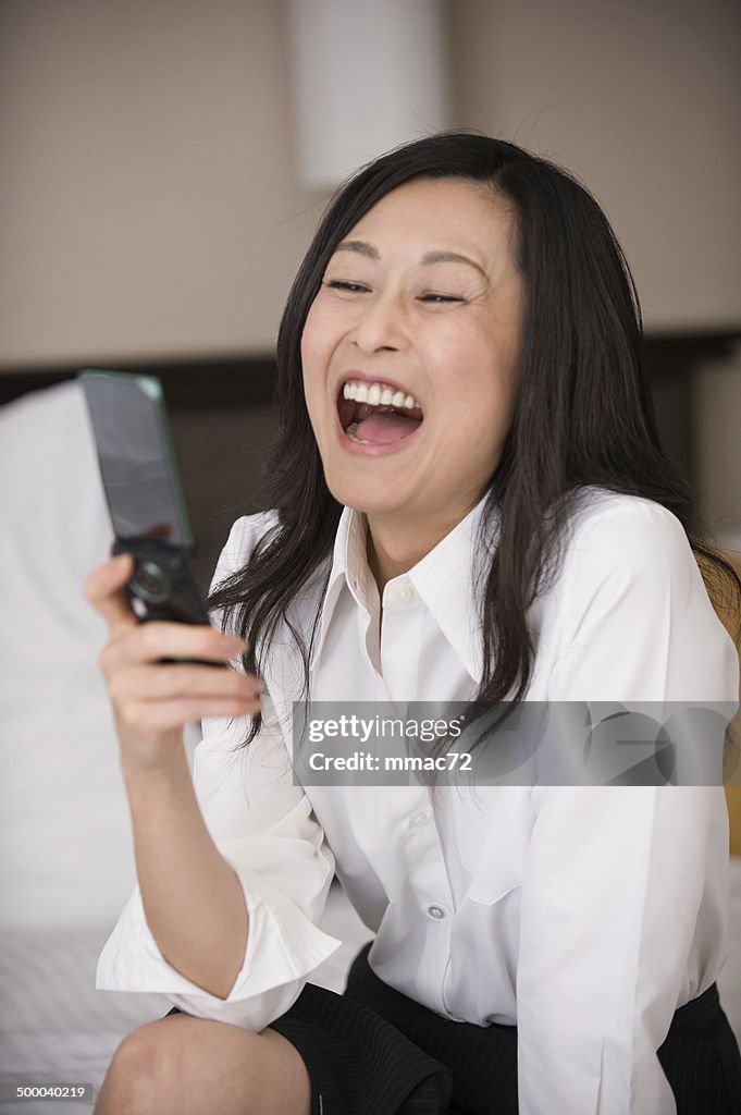 Portrait of Asian Woman with mobile phone