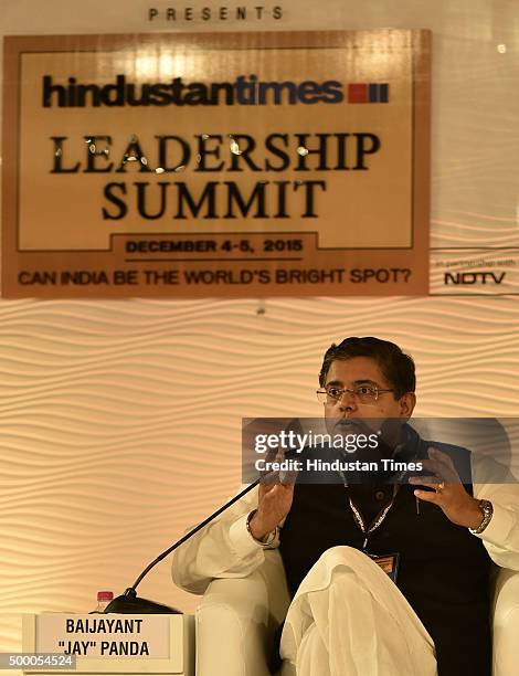 Baijayant Jay Panda during a session on the day 1 of Hindustan Times Leadership Summit on December 4, 2015 in New Delhi, India.