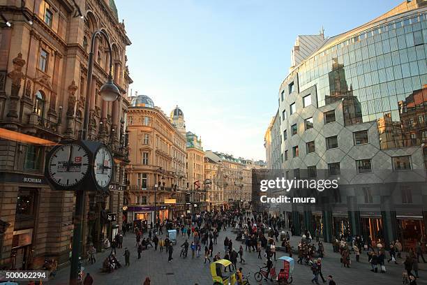 wien, graben - wiener graben stock-fotos und bilder