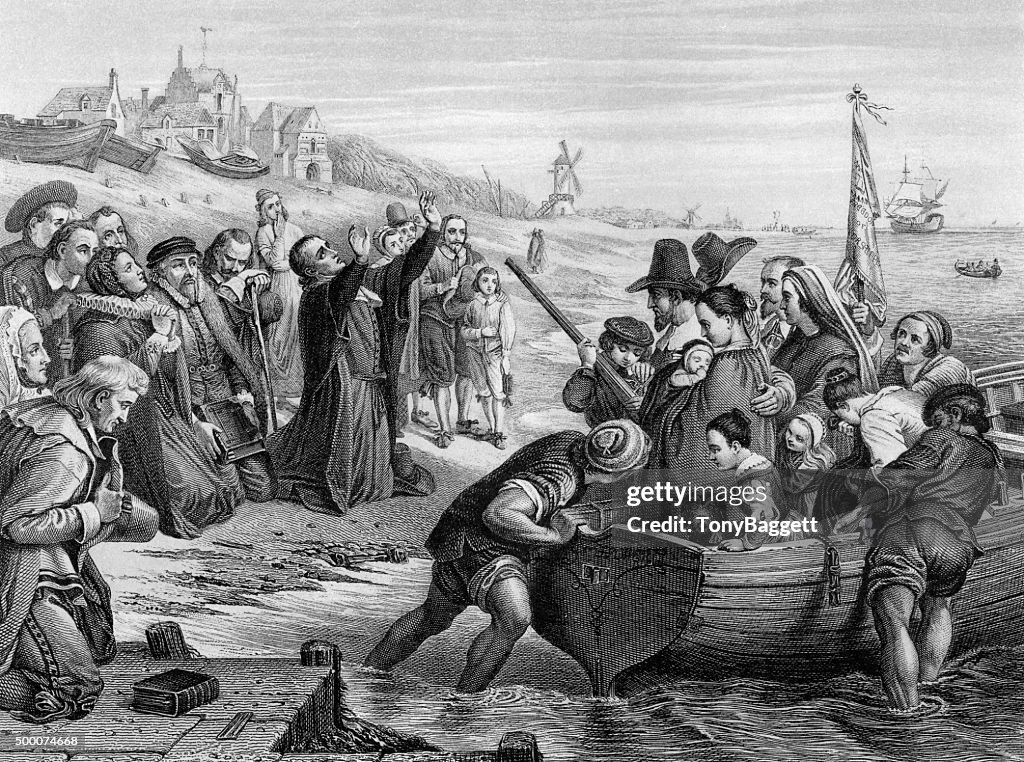 Pilgrim Fathers leaving England
