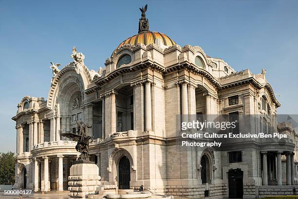 palacio de bellas artes, mexico city, mexico - palacio de bellas artes stockfoto's en -beelden