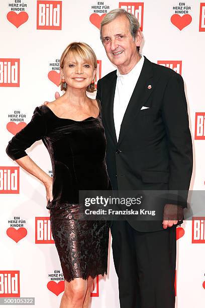 Uschi Glas and Dieter Hermann attend the Ein Herz Fuer Kinder Gala 2015 at Tempelhof Airport on December 5, 2015 in Berlin, Germany.