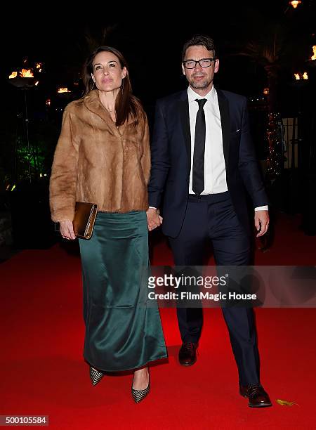 Claire Forlani and Dougray Scott attend the Emeralds & Ivy Ball in aid of Cancer Research UK and the Marie Keating Foundation at Embankment Gardens...