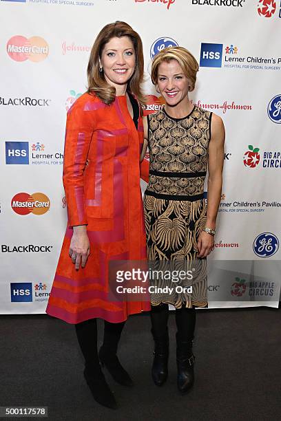 Journalist Norah O' Donnell and HSS advisor Kate Doerge attend the Hospital for Special Surgery's 9th Annual Big Apple Circus Benefit on December 5,...