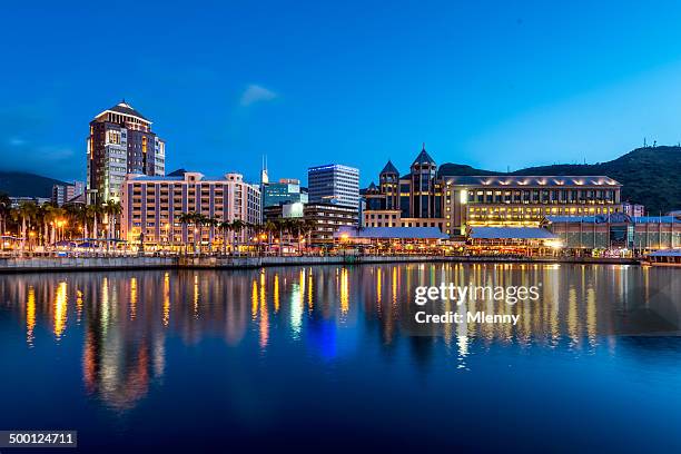 port louis by night mauritius - mauritius stockfoto's en -beelden