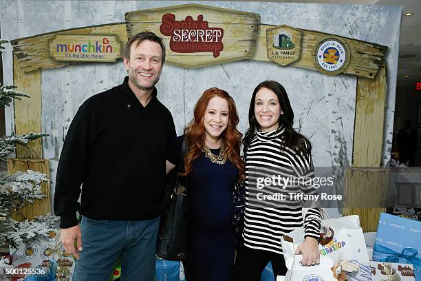 Kacy Lockwood, actress Amy Davidson and actress Marla Sokoloff attend 2015 Santa's Secret Workshop Benefiting L.A. Family Housing at Andaz Hotel on...