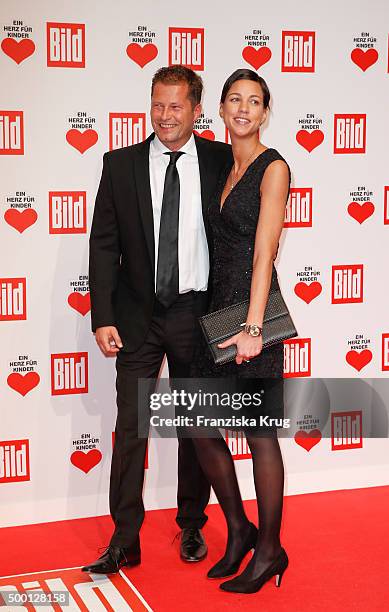 Til Schweiger and Marlene Shirley attend the Ein Herz Fuer Kinder Gala 2015 at Tempelhof Airport on December 5, 2015 in Berlin, Germany.