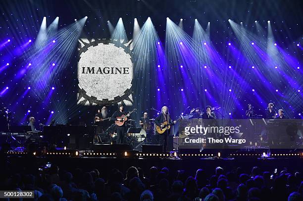 Willie Nelson performs on stage during the Imagine: John Lennon 75th Birthday Concert at The Theater at Madison Square Garden on December 5, 2015 in...